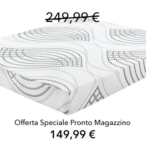 Materasso Tempo Cotone una piazza e mezza 120cm, Memory 4,5 cm, 700 molle, 9 zone differenziate