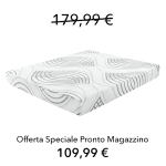Materasso Tempo Cotone singolo 80 cm, Memory 4,5 cm, 700 molle, 9 zone differenziate.