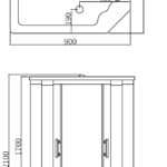 Doccia Eden con Vaporizzatore – 90 x 90 x h 210 cm / 80 x 80 x h 210cm