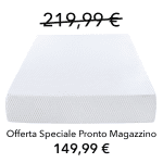 Materasso Emily Nanotech, Singolo 80 cm. Memory 7,3 cm, Ioni Argento , 9 zone portanza differenziata.