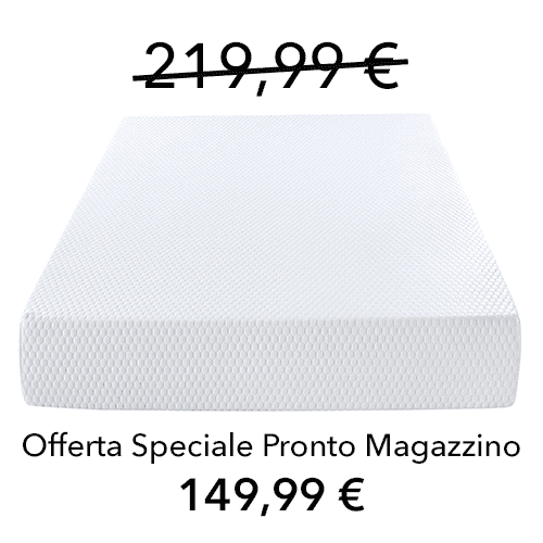 Materasso Emily Nanotech, Singolo 80 cm. Memory 7,3 cm, Ioni Argento , 9 zone portanza differenziata.