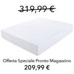 Materasso Emily Bamboo , Singolo 80 cm, 7,3 cm Memory, 17 cm Foam, 9 zone portanza differenziata.