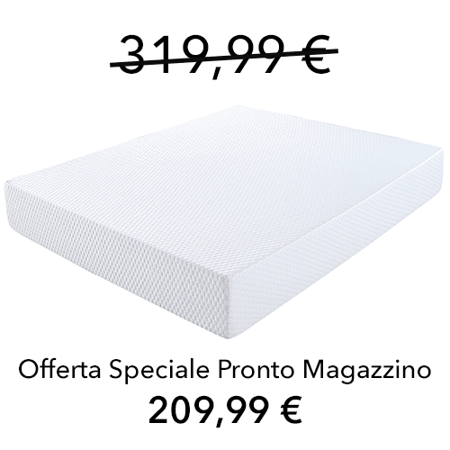 Materasso Emily Bamboo , Singolo 80 cm, 7,3 cm Memory, 17 cm Foam, 9 zone portanza differenziata.