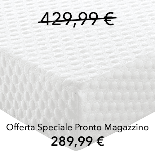 Materasso Emily Nanotech Matrimoniale 160 cm, Memory 7,3 cm, 9 zone portanza differenziata.