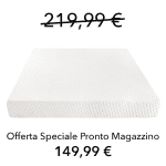 Materasso Emily Nanotech Breezy Ioni Argento, Singolo 80 cm, Memory 7,3 cm, 9 zone portanza differenziata.
