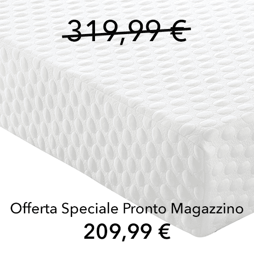 Materasso Emily Nanotech Breezy Ioni Argento una piazza e mezza 120 cm, Memory 7,3 cm, 9 zone portanza differenziata