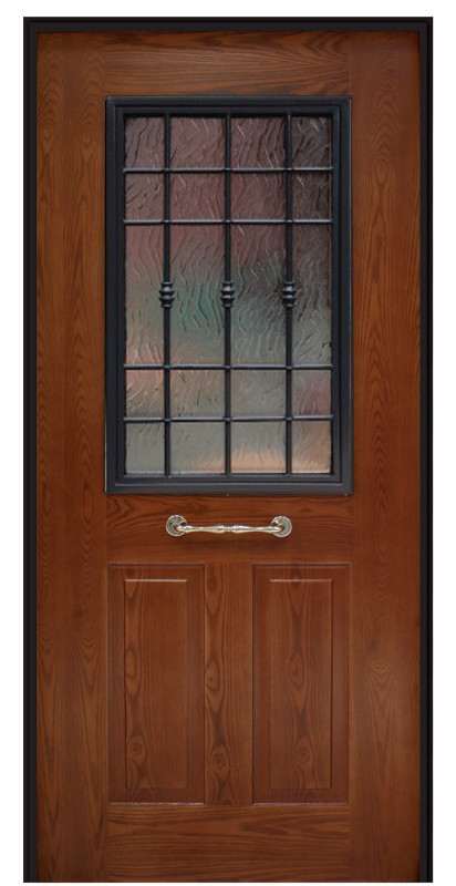 Porta Blindata Classe 3 Effetto Massello con Vetro, Venezia