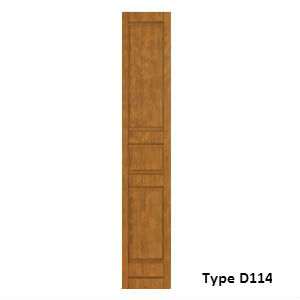 Pannello di rivestimento per blindo pantografati in legno a fibre parallele e m.d.f. idrofugo laccato, ideale per esterni