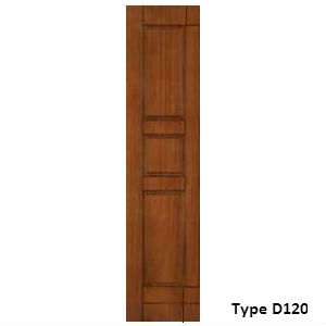 Pannello di rivestimento per blindo pantografati in legno a fibre parallele e m.d.f. idrofugo laccato, ideale per esterni