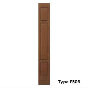 Pannello di rivestimento per blindo pantografato in legno a fibre parallele e pannelli in m.d.f. laccati, ideale per esterni