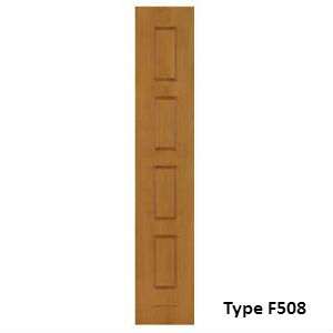 Pannello di rivestimento per blindo pantografato in legno a fibre parallele e pannelli in m.d.f. laccati, ideale per esterni