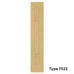 Pannello di rivestimento per blindo pantografato in legno a fibre parallele e pannelli in m.d.f. laccati, ideale per esterni