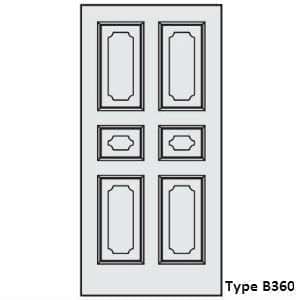 Pannello di rivestimento per blindo con bugne e cornici in massello applicate