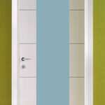 Porta Battente Laminato Nebulosa con Vetro e inserti in alluminio