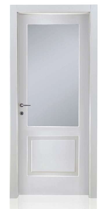 Porta Battente Laminato Rodi Luna con Vetro