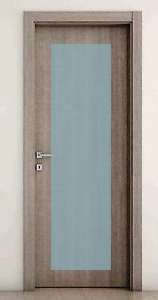 Porta Battente Laminato Grey con vetro