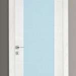 Porta Battente Laminato Marea Pure White con Vetro