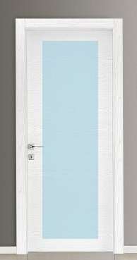 Porta Battente Laminato Marea Pure White con Vetro