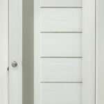 Porta Scorrevole Cortex 3D Latte Line con Vetro