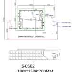 VASCA IDRO 502, 1800 x 1500 x 700mm