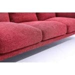 Divano moderno in tessuto con struttura in metallo