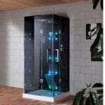 Cabina Doccia Amsterdam 400B, 900 x 900 x h 2150mm, full optionals, articolo Gold.