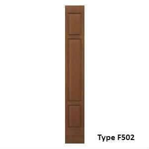 Pannello di rivestimento per blindo pantografato in legno a fibre parallele e pannelli in m.d.f. laccati, ideale per esterni