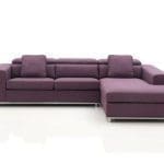 Divano componibile royal in tessuto viola con chaise longue