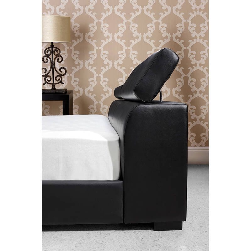 Letto funzione di archiviazione regolabile in pelle mobili camera da letto