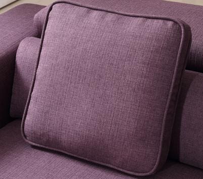 Divano componibile royal in tessuto viola con chaise longue