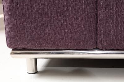 Divano componibile royal in tessuto viola con chaise longue