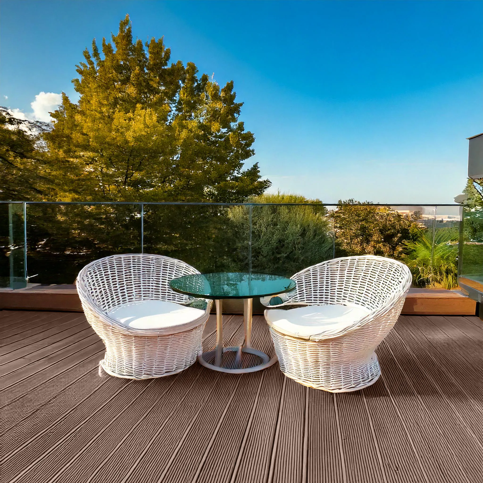 Pavimentazione WPC impermeabile, sostenibile e riciclata per esterni