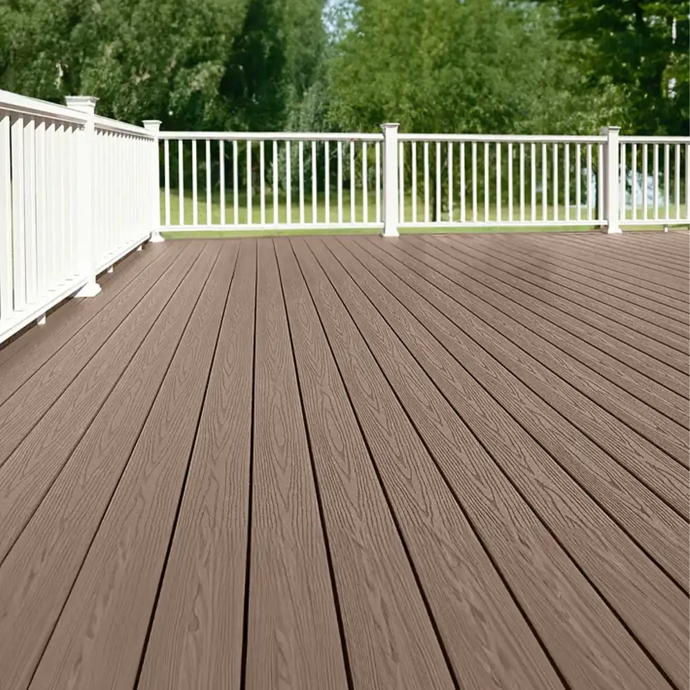 Decking WPC con Rilievo 3D in Teak Dorato, Decking Composito WPC Durevole