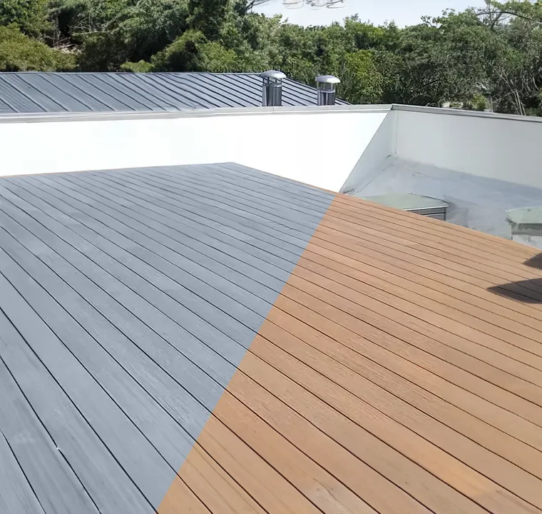 Pavimentazione per terrazze in WPC coestruso a colori misti, ecologica e anti-UV in legno plastico composito