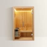 LEVANTO Sauna Finlandese – Benessere e Tecnologia Elegante – 120x120x190 cm