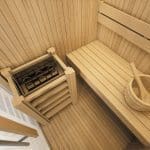 LEVANTO Sauna Finlandese – Benessere e Tecnologia Elegante – 120x120x190 cm