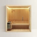 LEVANTO Sauna Finlandese – Benessere e Tecnologia Elegante – 120x120x190 cm