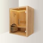 LEVANTO Sauna Finlandese – Benessere e Tecnologia Elegante – 120x120x190 cm