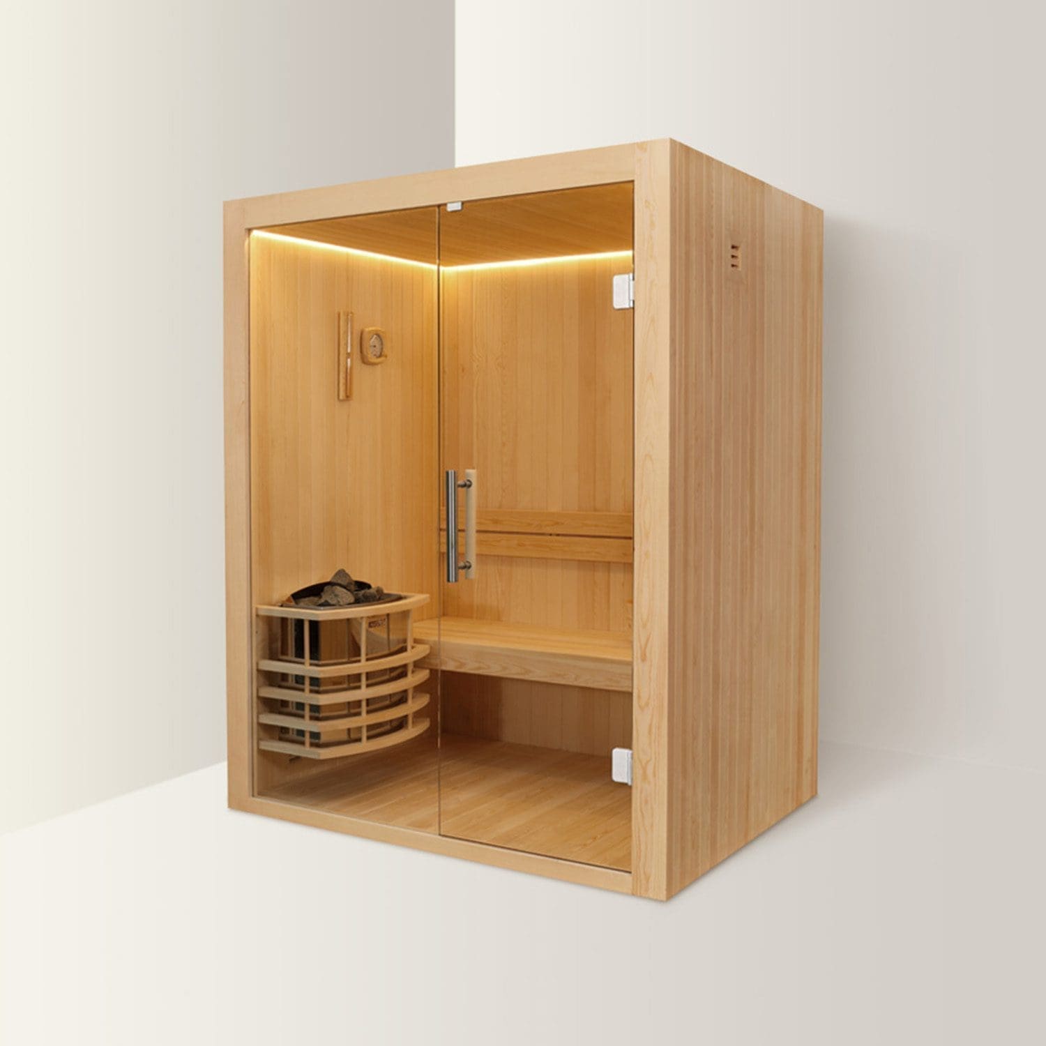 LEVANTO Sauna Finlandese – Benessere e Tecnologia Elegante – 150x120x190 cm
