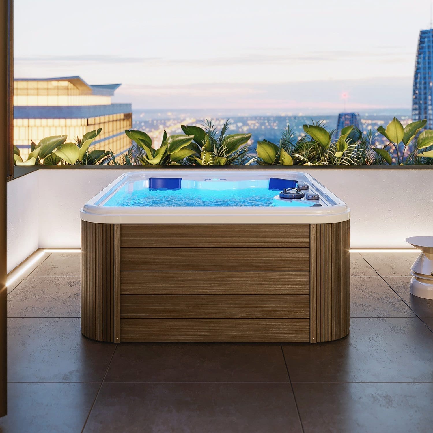 JESOLO – Minipiscina con Idromassaggio e Cromoterapia – Teak