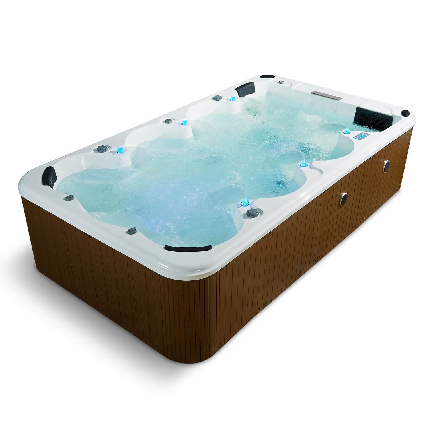 OTRANTO – Minipiscina Idromassaggio 8 Posti – Teak