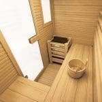 RIMINI Sauna Finlandese – Tecnologia Avanzata e Comfort – 200x135x190 cm