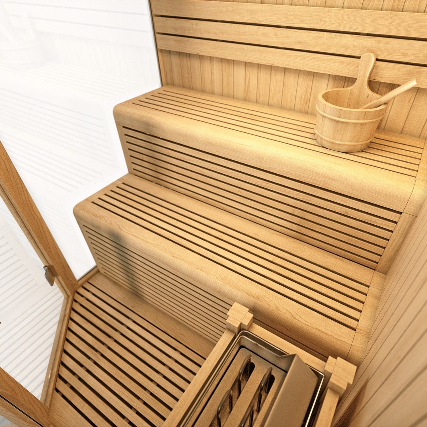 VIAREGGIO – Benessere e Design in una Sauna Angolare – 180x180x210 cm