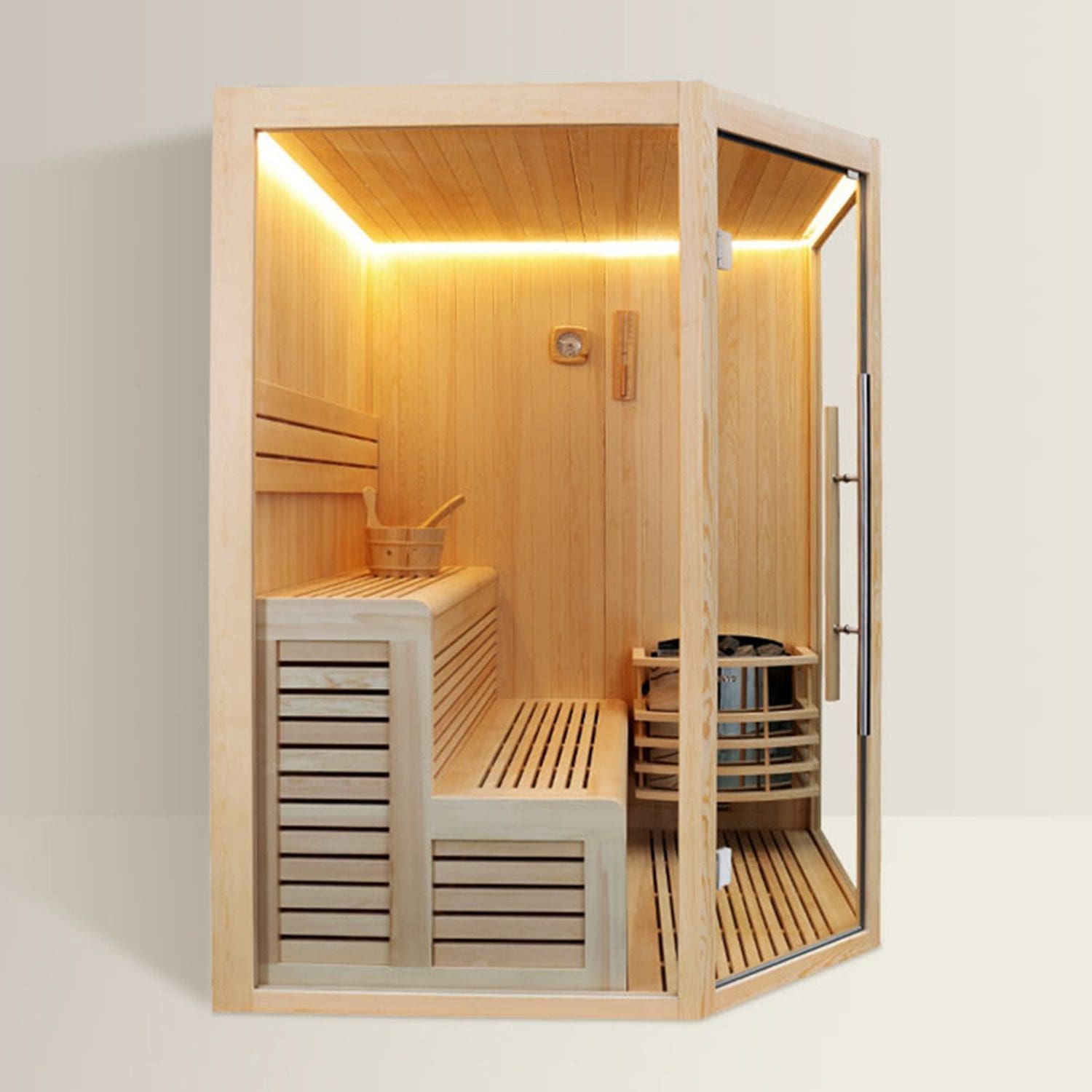 VIAREGGIO – Benessere e Design in una Sauna Angolare – 180x180x210 cm