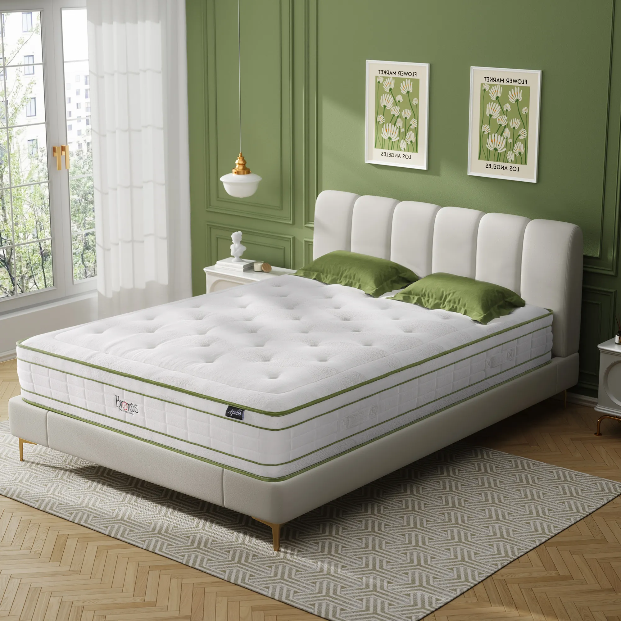 Materasso Apollo -800-Molle Indipendenti-Memory più lattice - 180 x 200 x 30 cm - Lev6