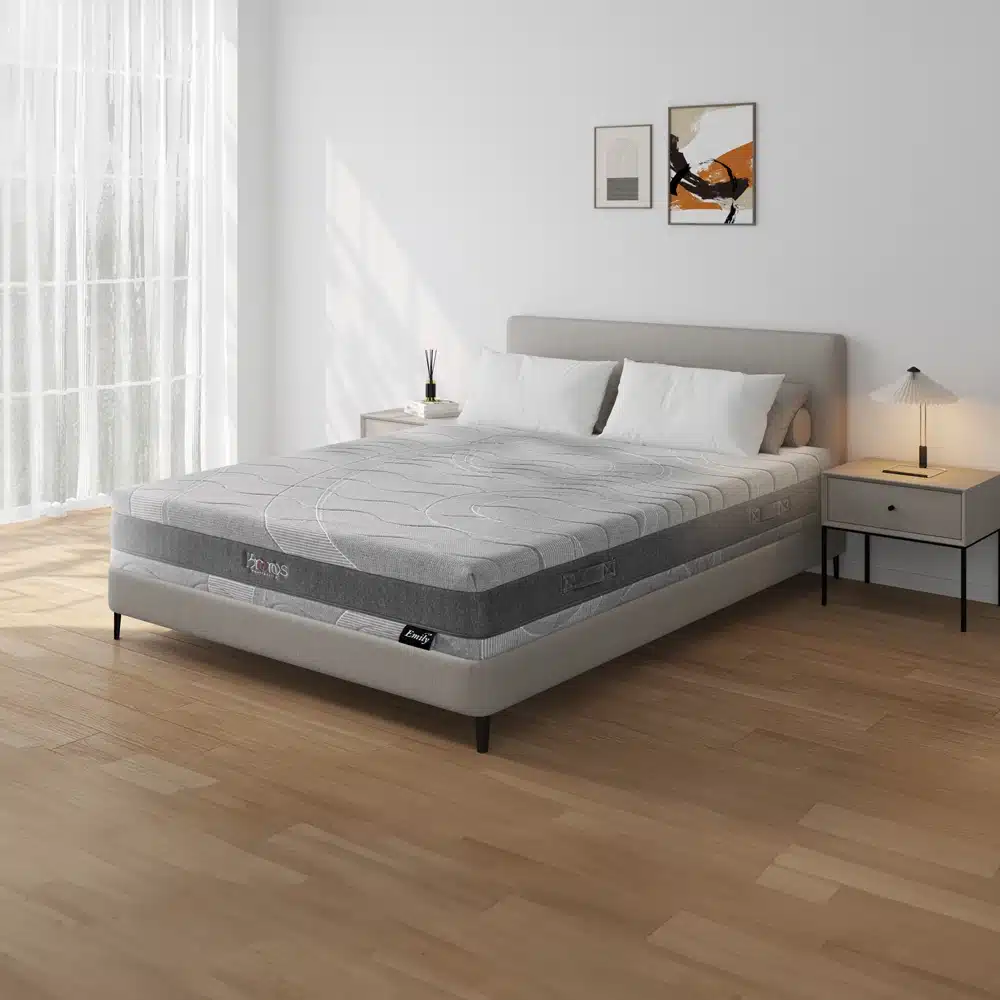 Materasso Emily a Molle Insacchettate e Memory Foam di Lusso – 90x190x25 cm | FOAM ALTO LIVELLO 5