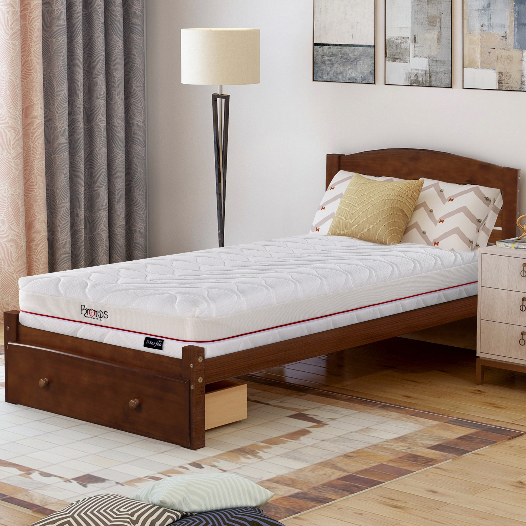 Materasso Morfeo – 120 x 190 x 30 cm – Memory 7,5 cm, 1.600 molle, Boxato, Lev5