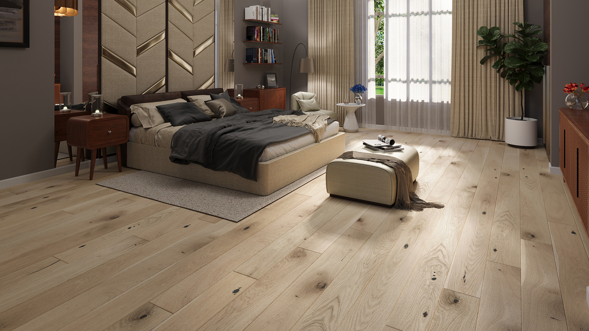 PARQUET PREFINITI – Rovere 1 Strip – Salt – Spazzolato